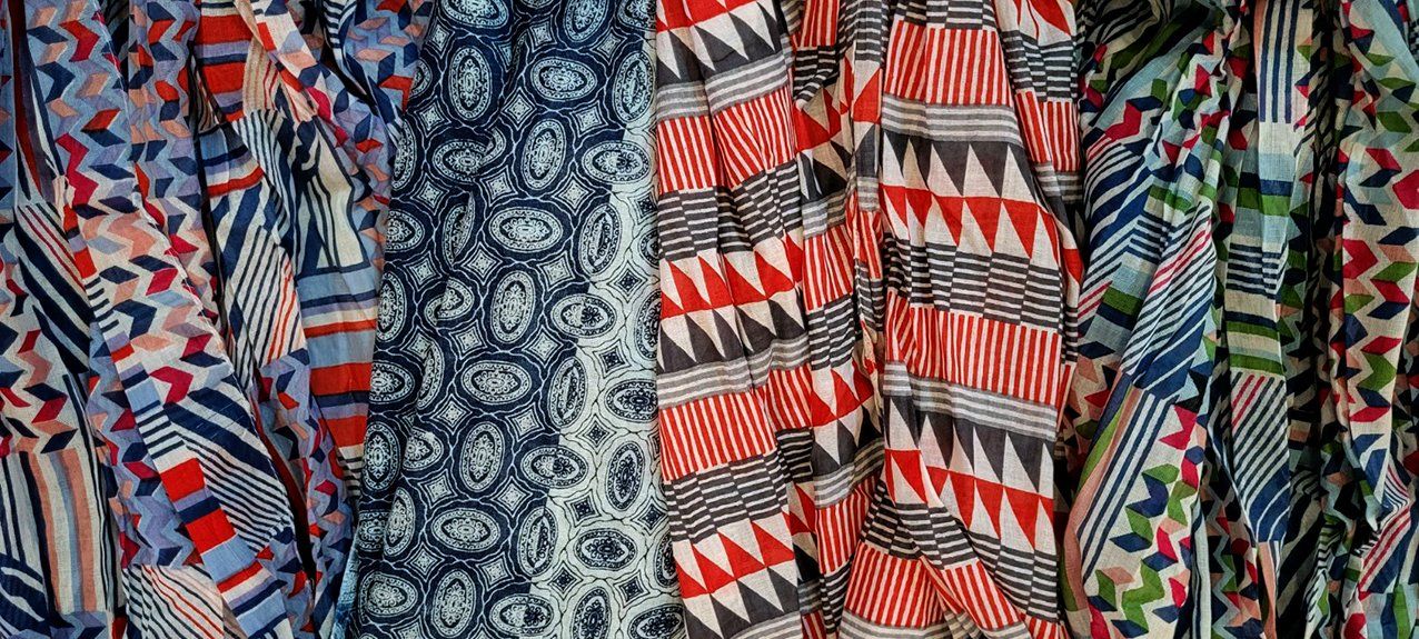 bunte Tücher in hochwertiger Qualität