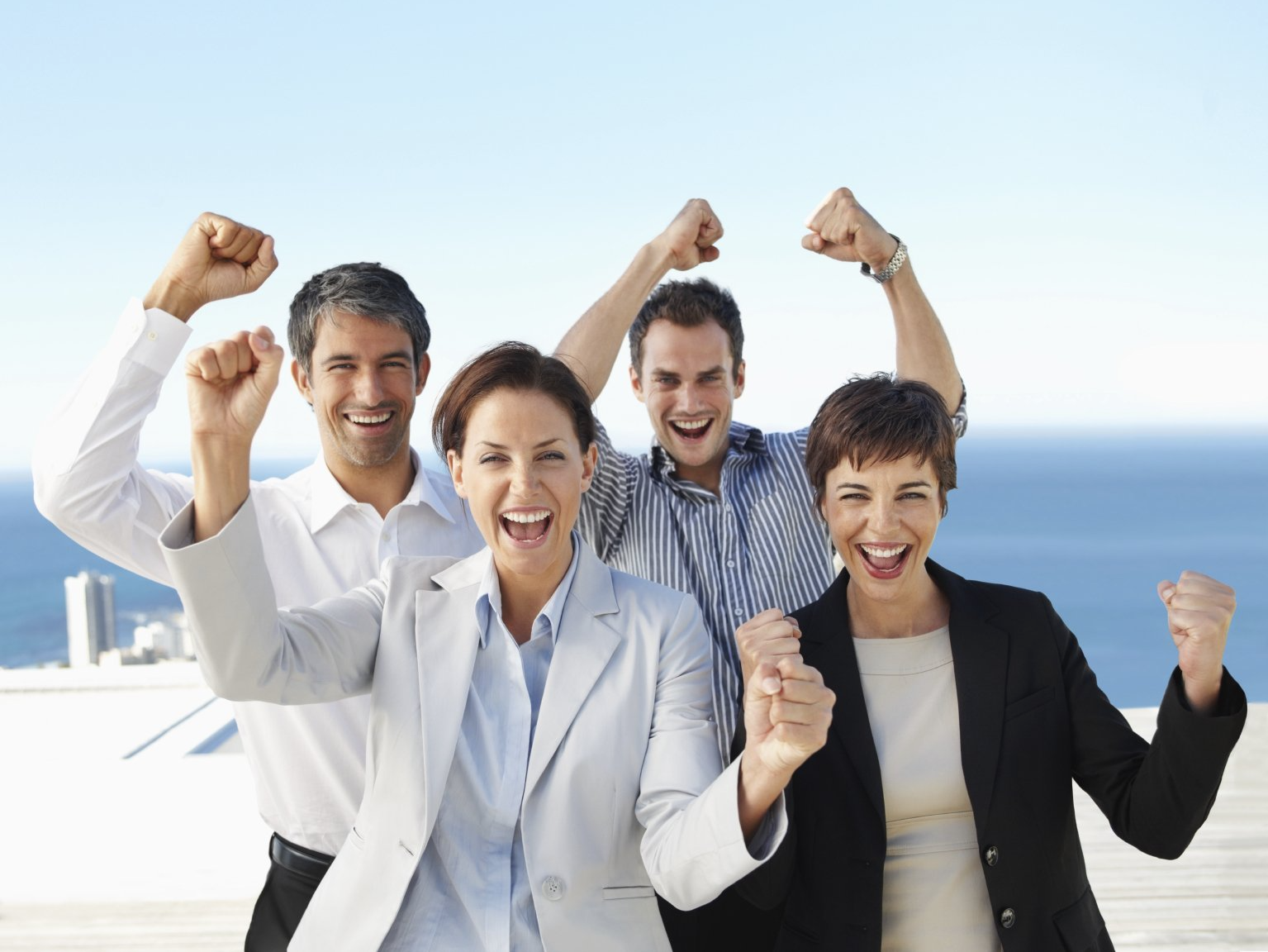 Menschen fühlen sich stark