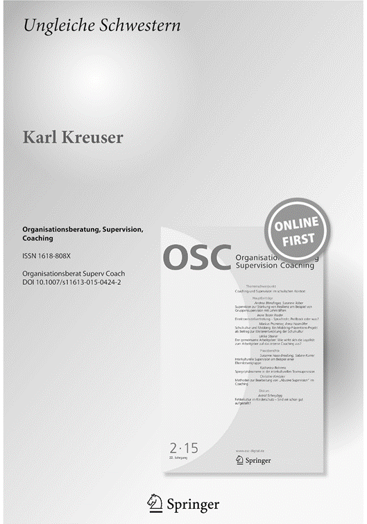 Ungleiche Schwestern Mediation und Coaching In: Springer OSC 3.15 Karl Kreuser, Jan 2015