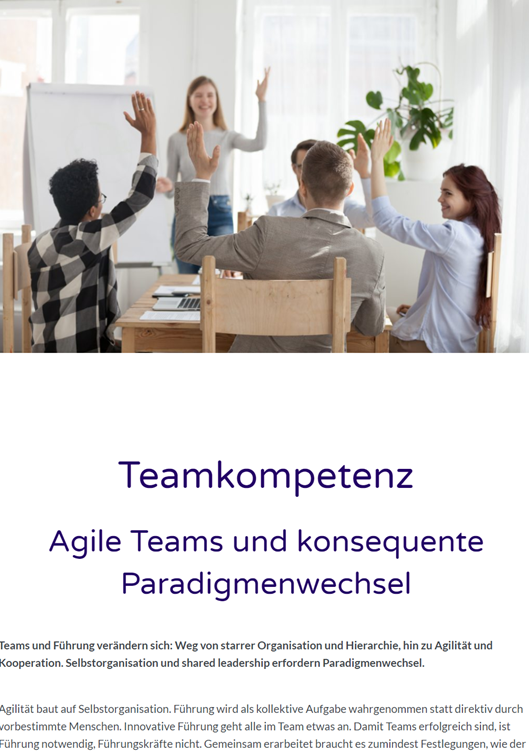 Teamkompetenz Agile Teams und konsequente Paradigmenwechsel In: kodekonzept.com Karl Kreuser, Okt 2019