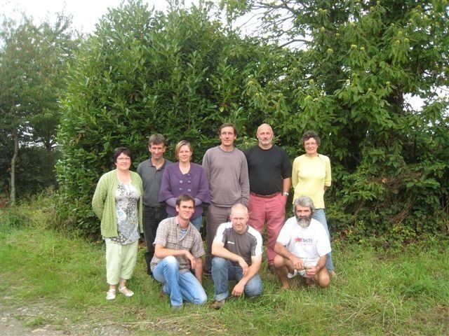 Sylvie du bureau, Jean paul et béatrice HIGNET, Goulven THOMIN, Jean Noel LE QUINTREC, Catherine LE JELOUX, en bas à gauche, Guenael LE BERRE, Alain DAVID, Gilbert LE JELOUX