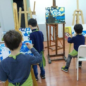 Pintamonas clases de pintura para niños en Madrid Clases de dibujo en ciudad lineal Pueblo Nuevo oleo carboncillo acuarela