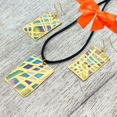 Cupón regalo. Curso de joyería hecha con seda pintada