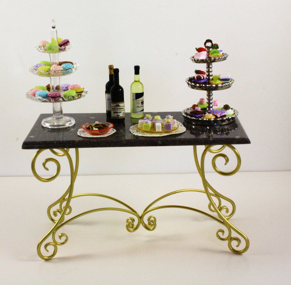 1/12 scale dollhouse miniature copper cookware, utensils, knives, and lighting by J Getzan