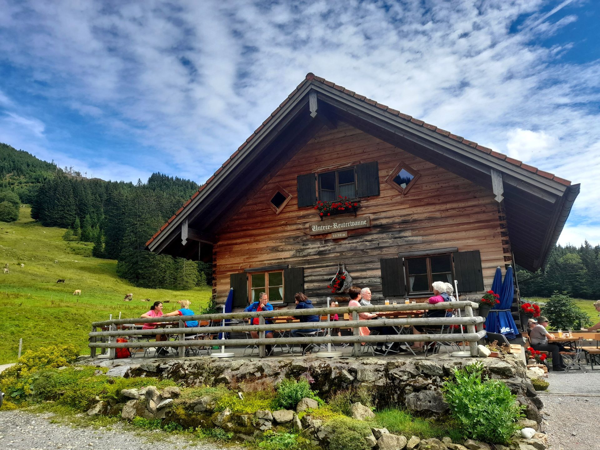 Ansicht des Gasthofs Untere Reuterwanne im Allgäu