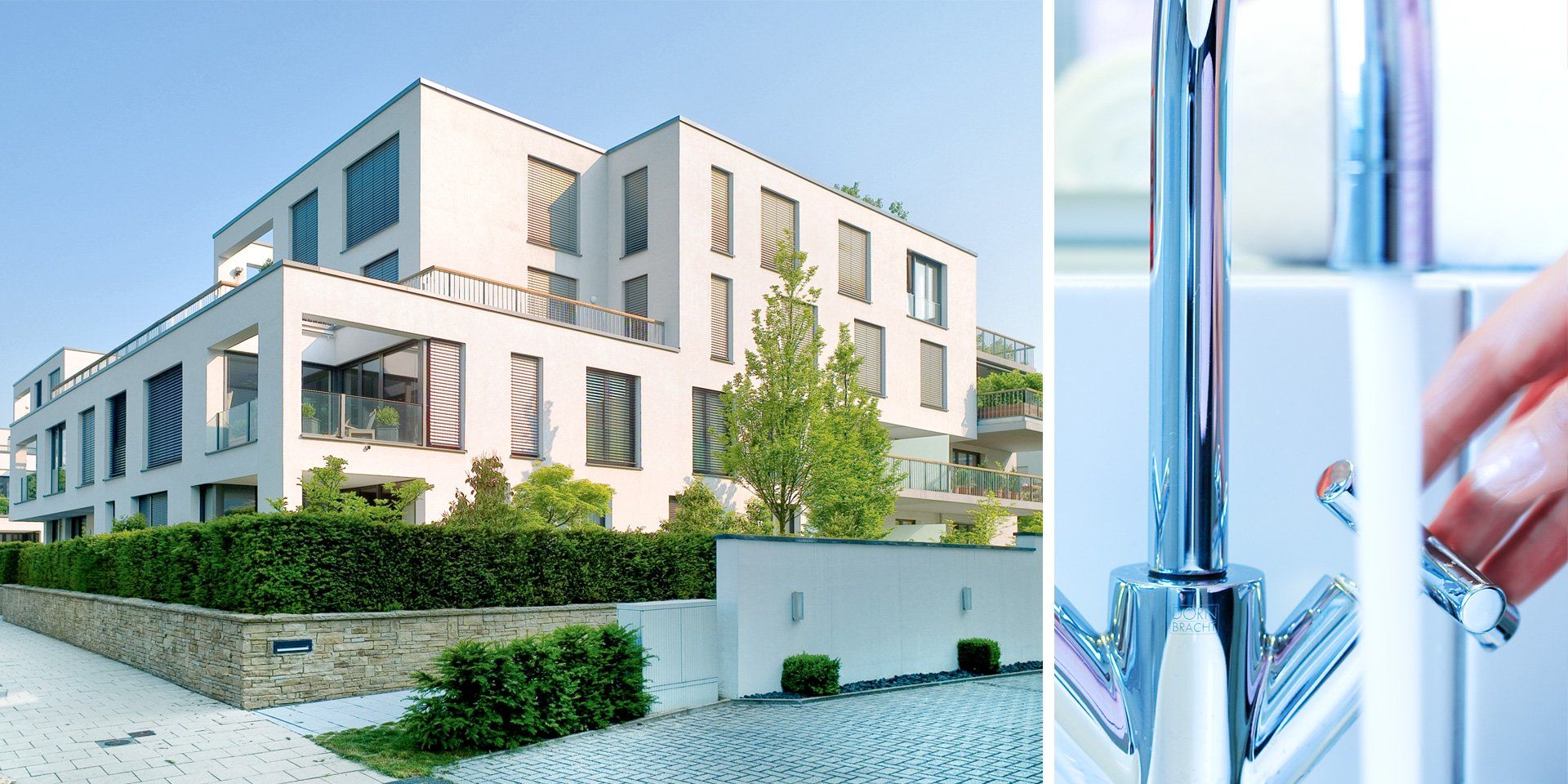 Architekturfoto Wohnhaus in Düsseldorf, Bad-Detailaufnahme in Köln