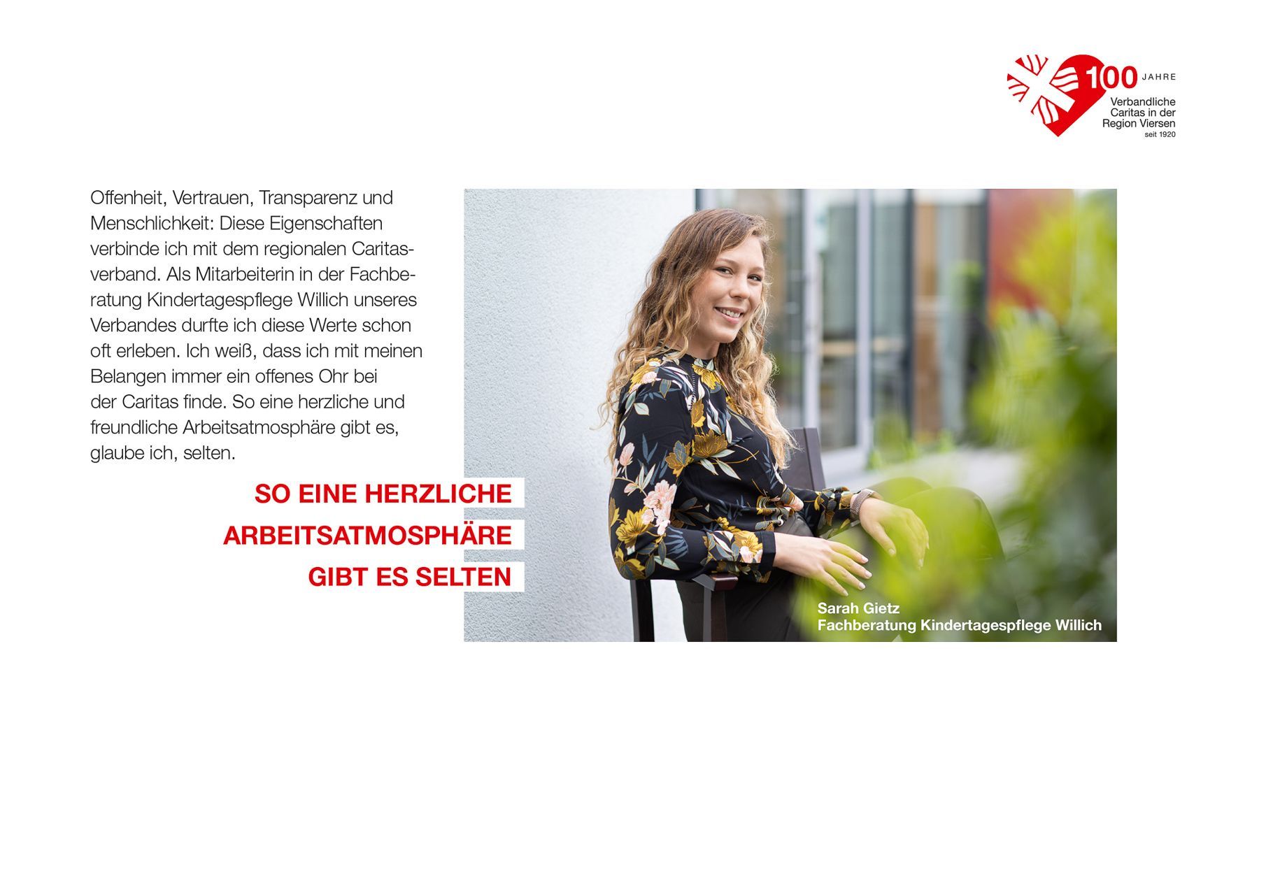 Editorial-Porträt-Foto, Media Porträt-Foto und Corporate-Dokumentation für den Caritas Kreisverband Region Kempen-Viersen e.V., Jubiläumsbroschüre und Geschäftsbericht