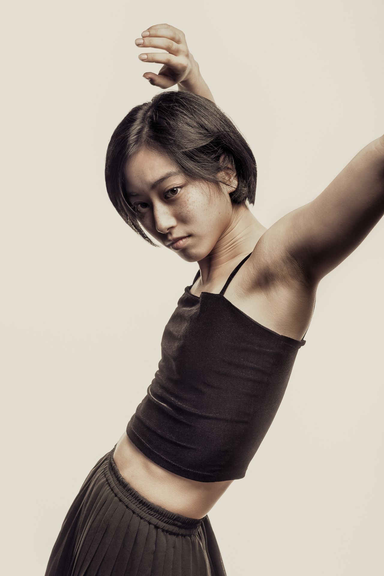 Editorial-Foto und Media-Porträt-Foto im Studio, Künstler-Porträt-Foto, Tanz, Tänzerinnen, Ritsuko Matsuoka