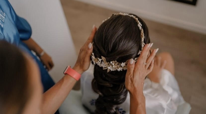 tocados de novia para trenza