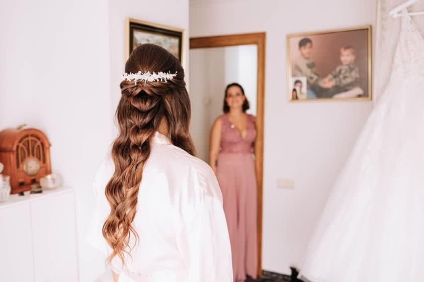 tocados de novia para pelo suelto