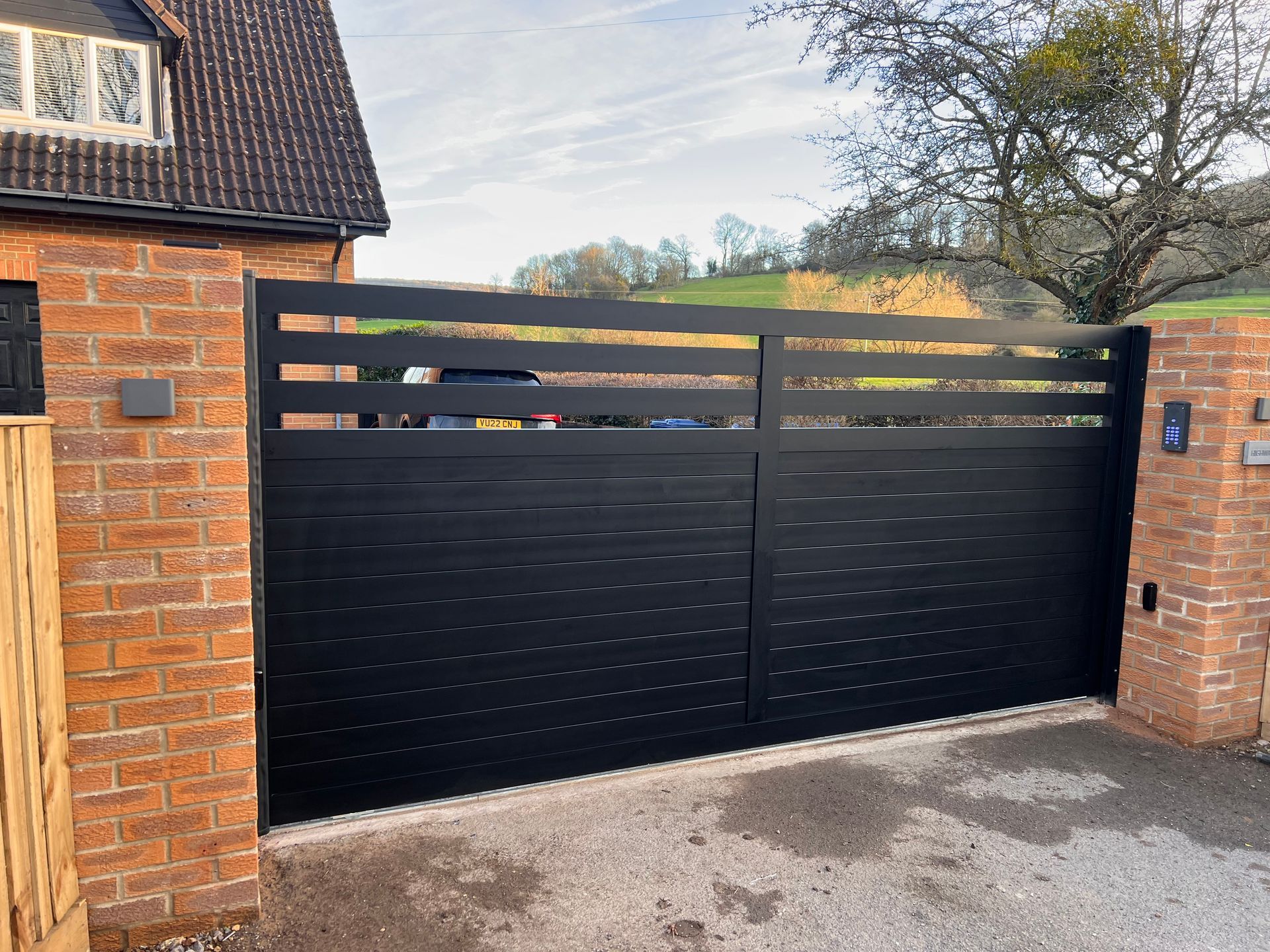 Track Sliding Aluminium Gates for Driveways