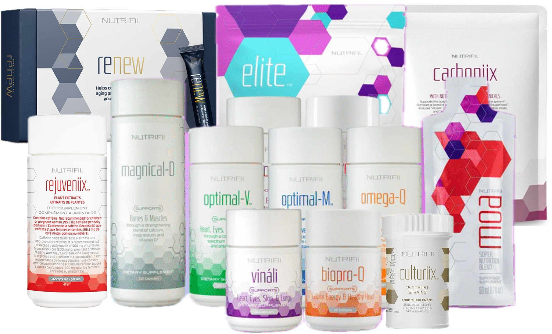 Gamme complète des produits NUTRIFII de la boutique ARIIX - NEWAGE