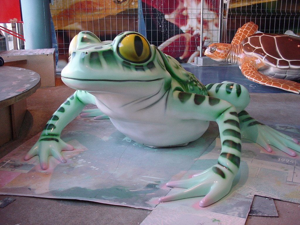 Pintura de esculturas para el Aquari de Barcelona