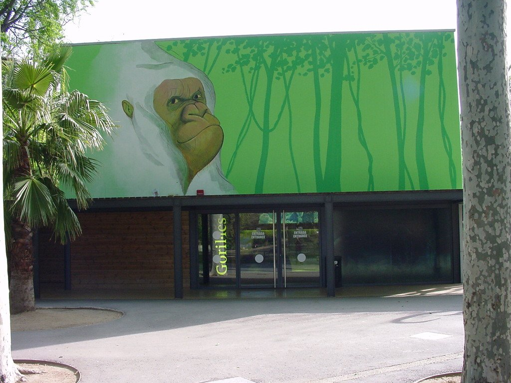 Pintura mural en fachada para el Zoo de Barcelona