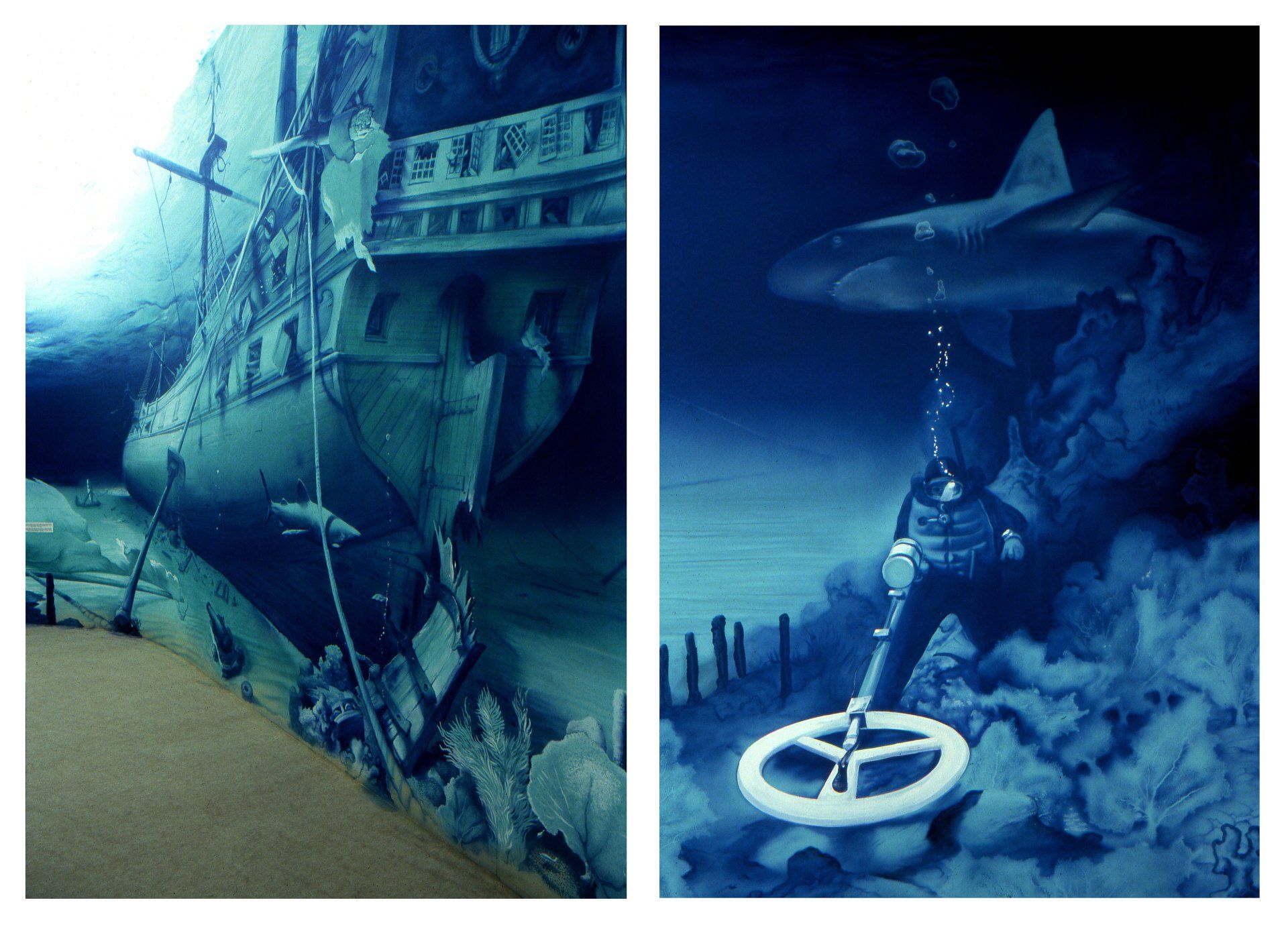 Pintura Mural para la Exposición Huracán 1708 en CosmoCaixa