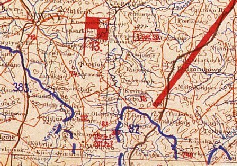 Lage 27. Januar 1943: Nach den Angriffen vom 26. Januar 1943 erfolgt am 27. der Einbruch in die Flanke der 2. Armee. Die Einschliessung der Kampfeinheiten von Woronesch (OKH Lagekarte)