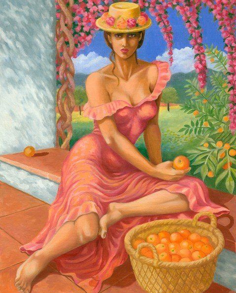 arte, pintor, ibiza art, painting, art, oranges, nature