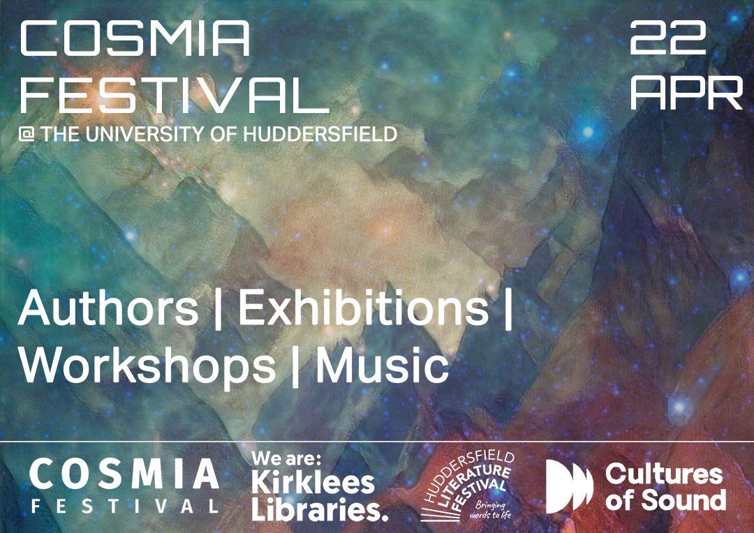 Poster for Cosmia Festival with logos and date