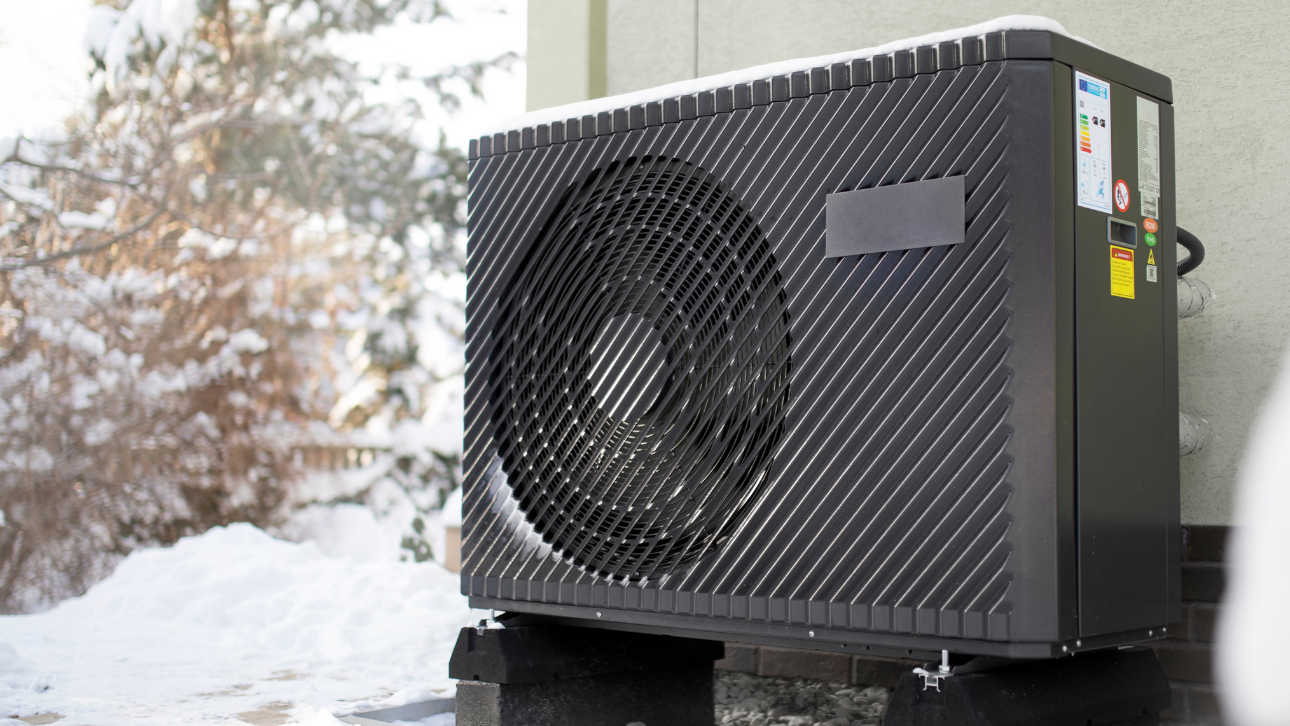 Wärmepumpe, Winter,energetische Sanierung