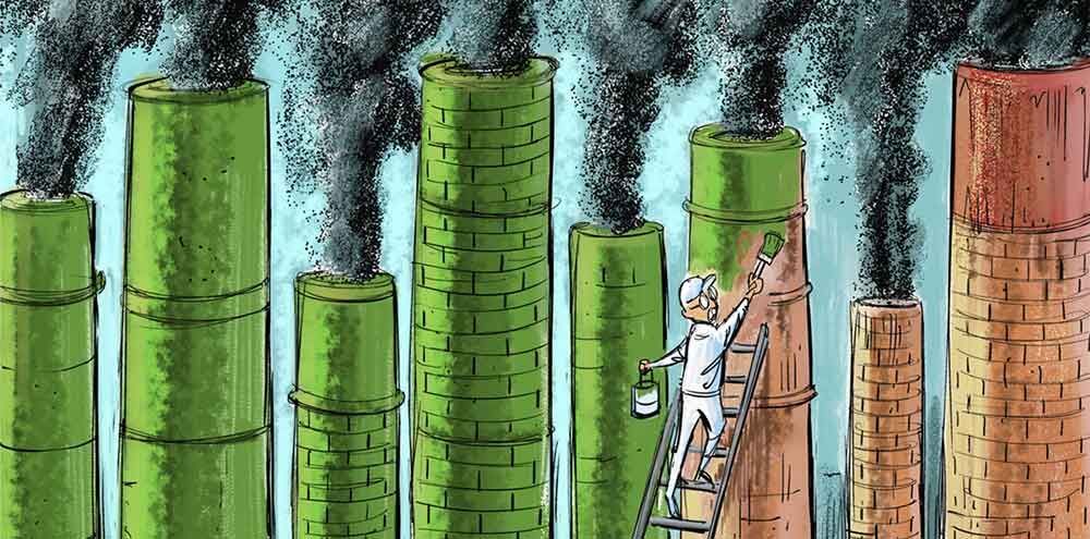 This image depicts greenwashing.