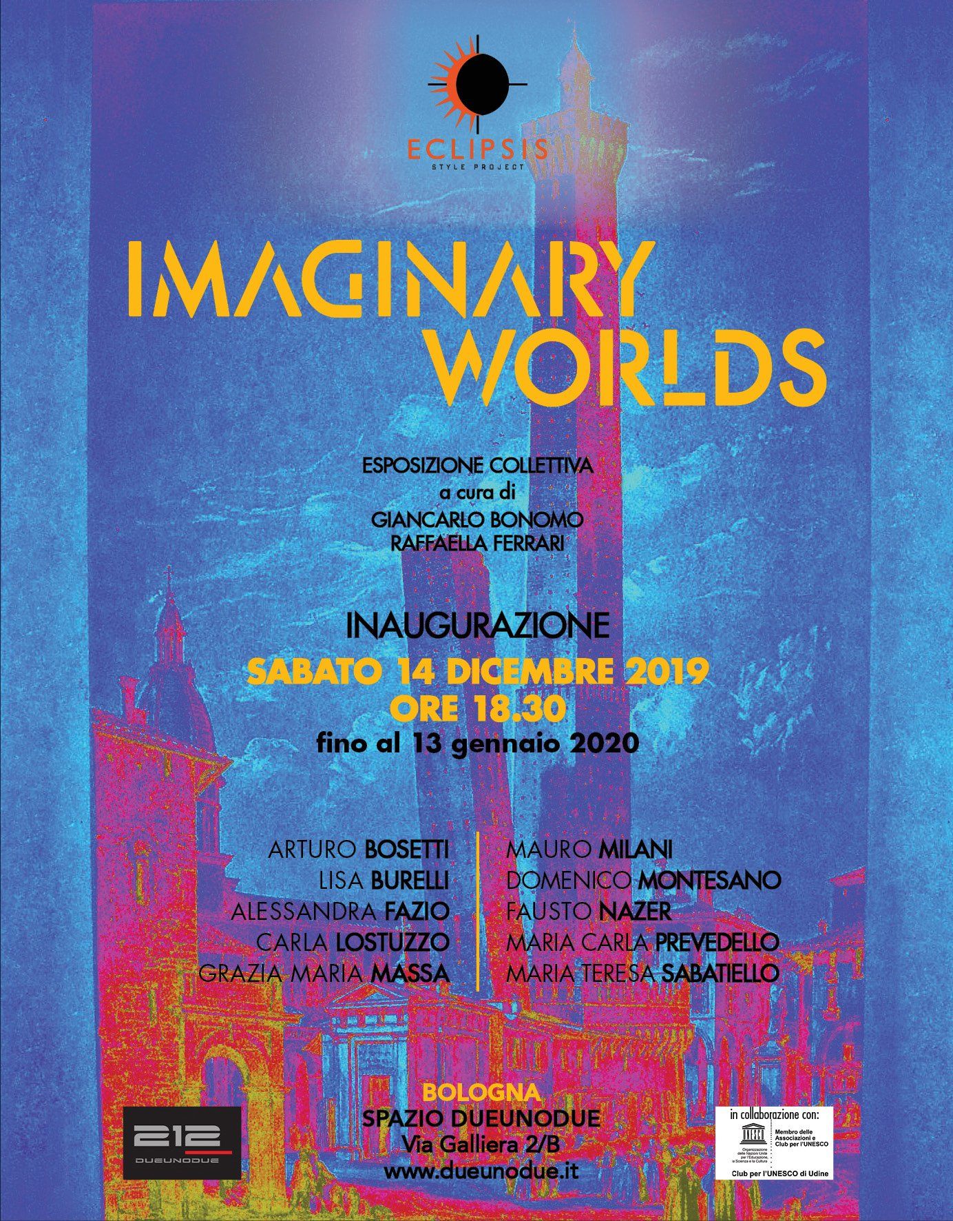 A Bologna inaugura Imaginary Worlds: la mostra collettiva di pittura e scultura