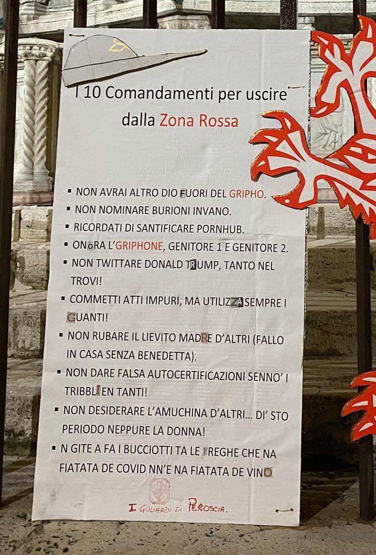 10 comandamenti per uscire dalla zona rossa dei goliardi di Perugia