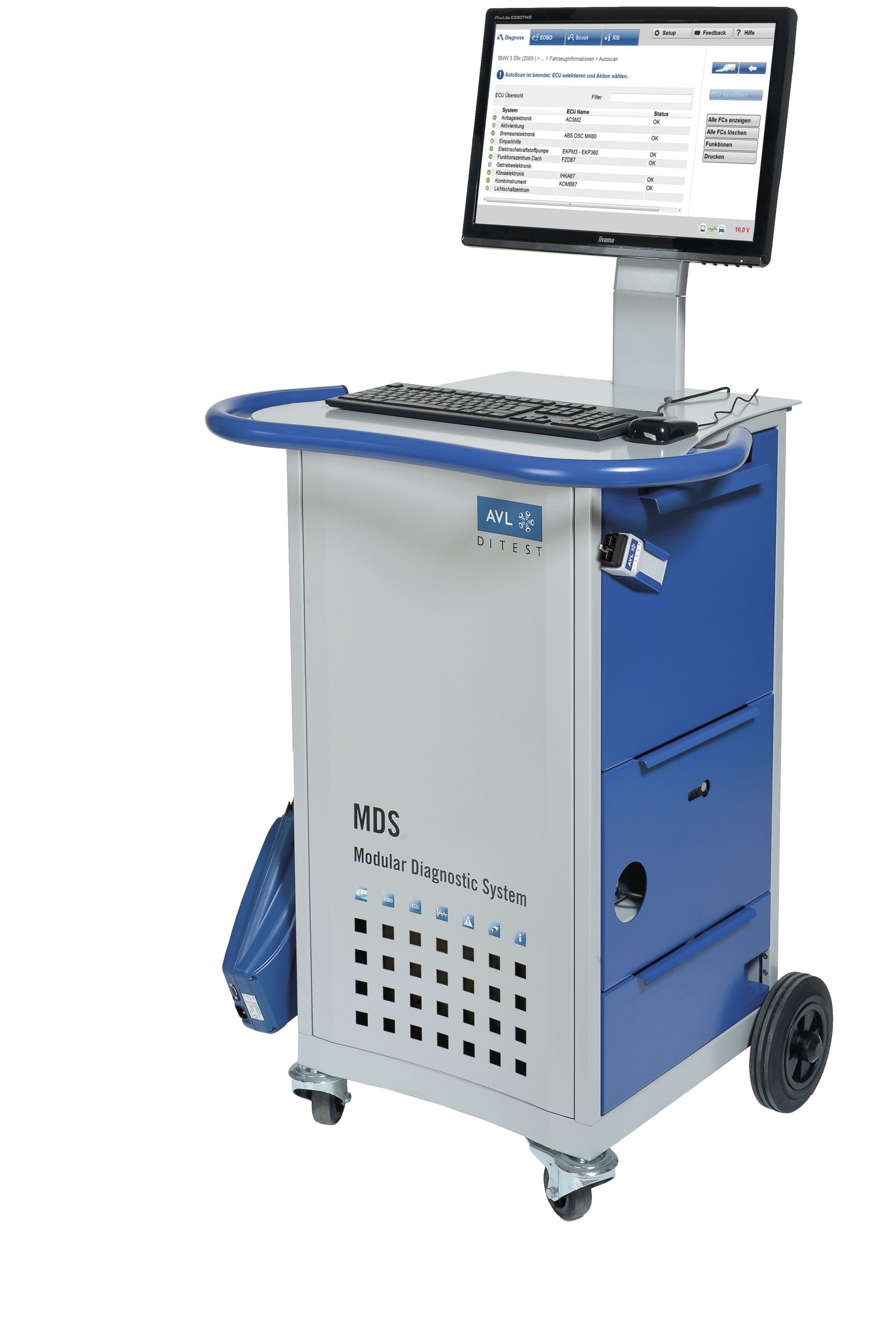 Beispielfoto Abgastester im modularem System von AVL