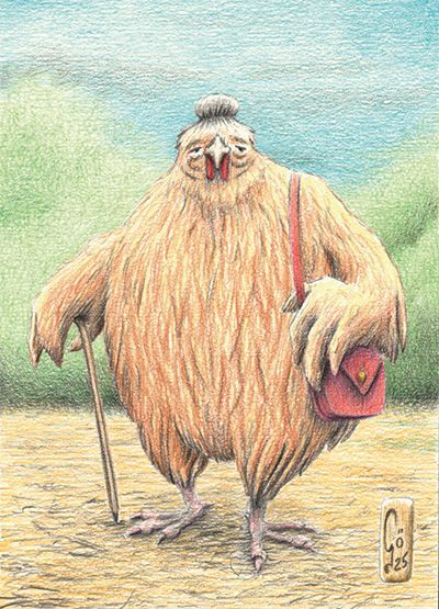 Foto: Peter Götz Verrentete Legehenne, 2025, 13 x 18 cm