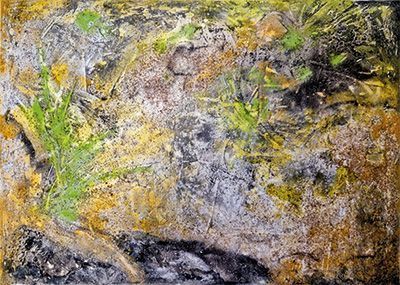 Foto: Marga Marie Luise Hermann New Zealand No.1, Acryl und Mischtechnik auf Leinwand, 50 x 70 cm