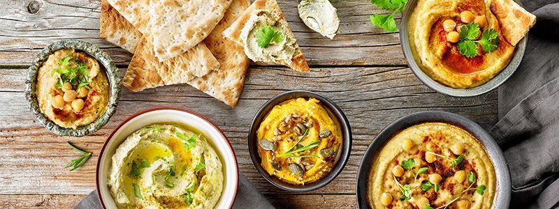 Hummus and dips filling and sealing