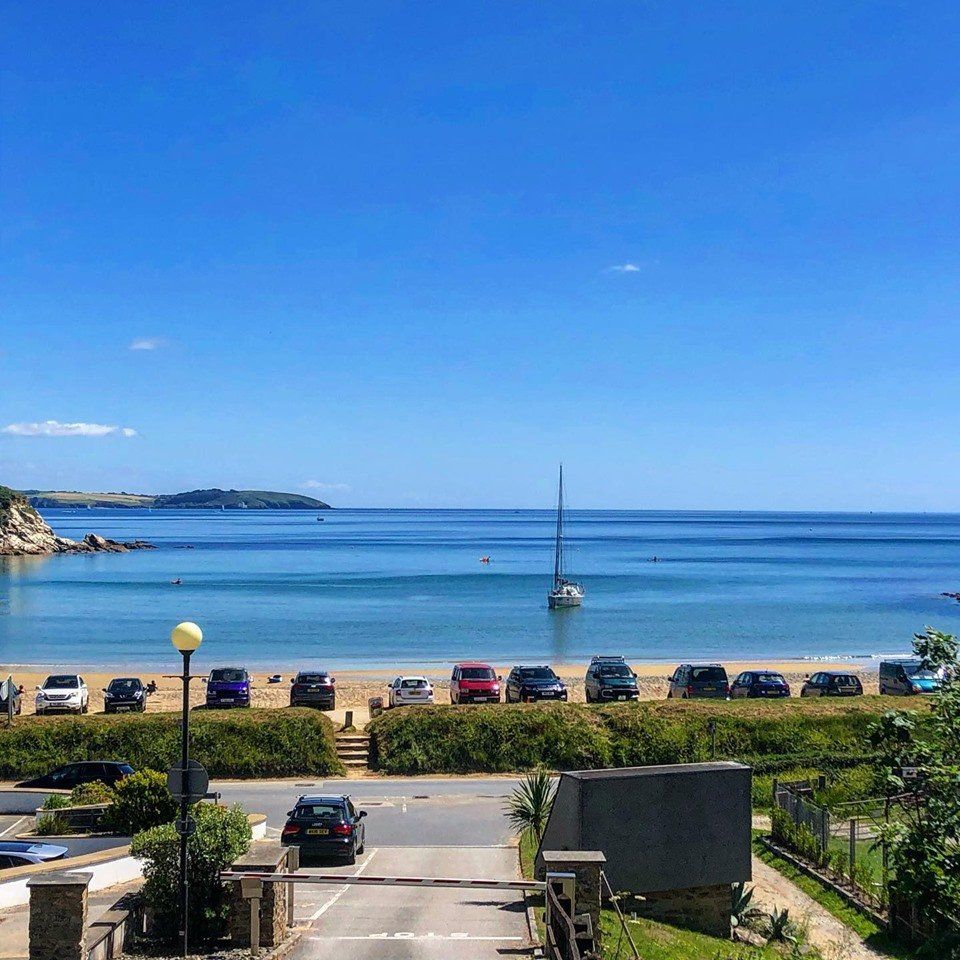 Beach view over Maenporth
