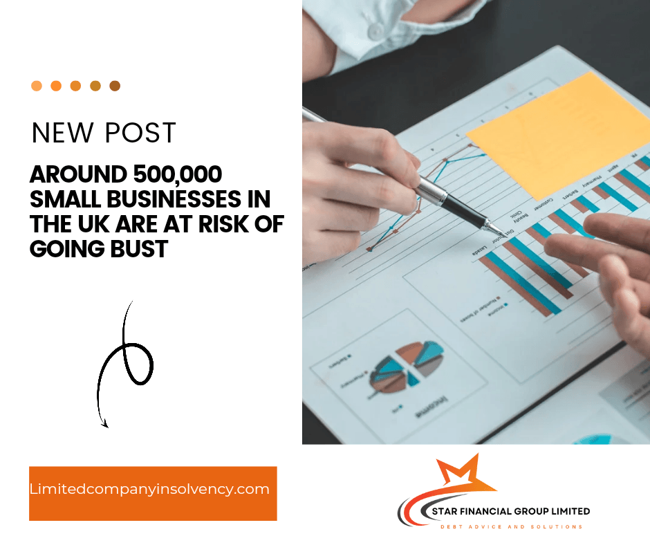 around 500,000 small businesses in the uk are at risk of going bust