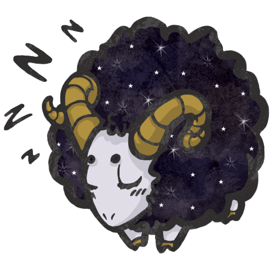 SleepyRam sleepy ram art logo