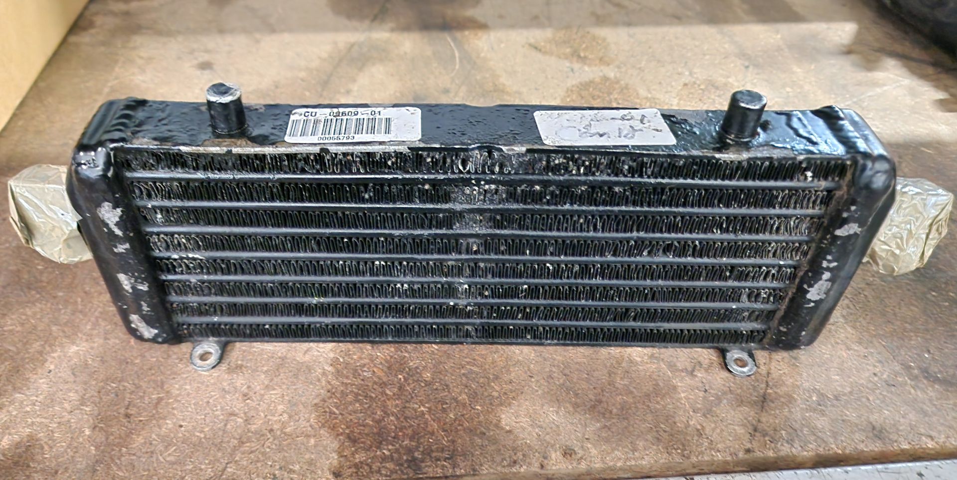 Motorcycle oil cooler recore