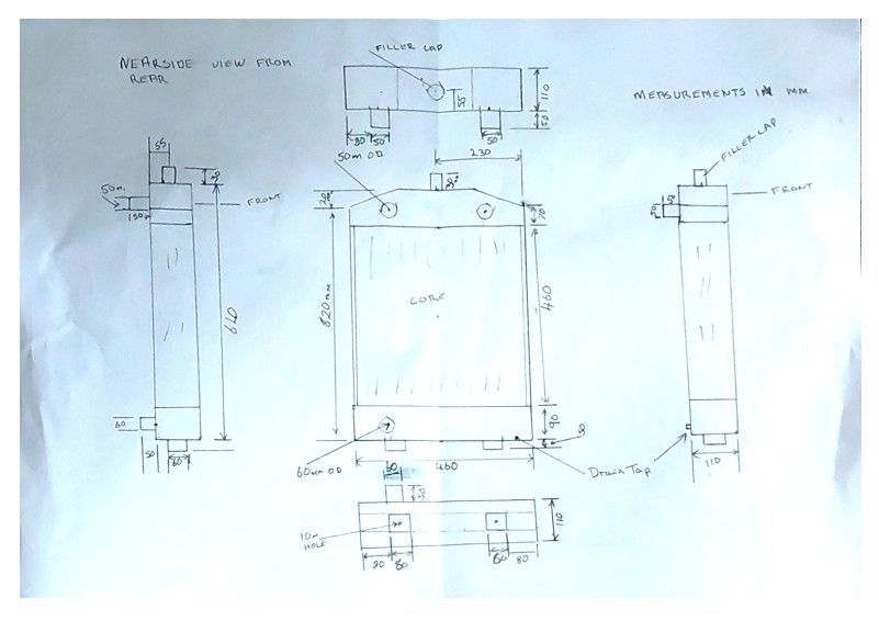 Tractor rediator build diagram