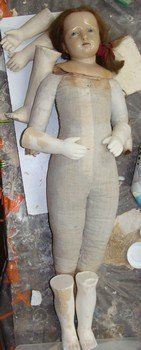 Wax doll restoration - hands and feet sculpture