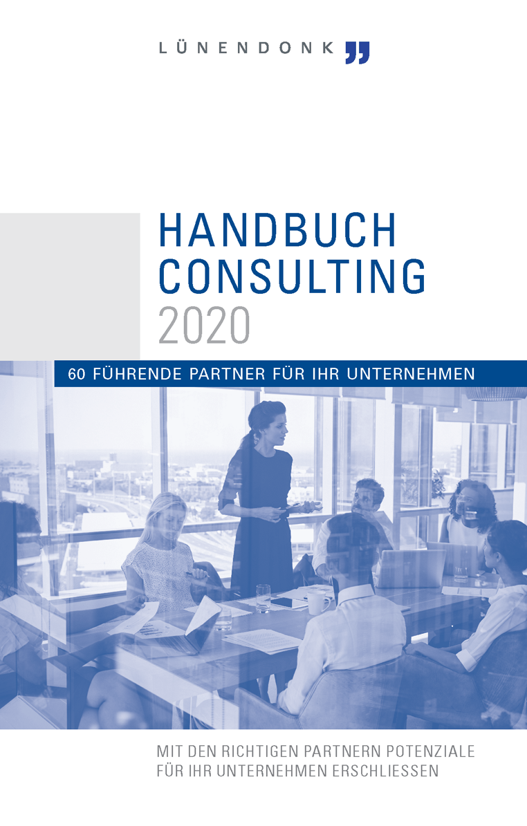 Handbuch Consulting 2020. Überblick über den aktuelen Consultingmarkt. Best Practices für 18 Consulting-Kategorien. Handbuch Consulting 2020. Das Cover
