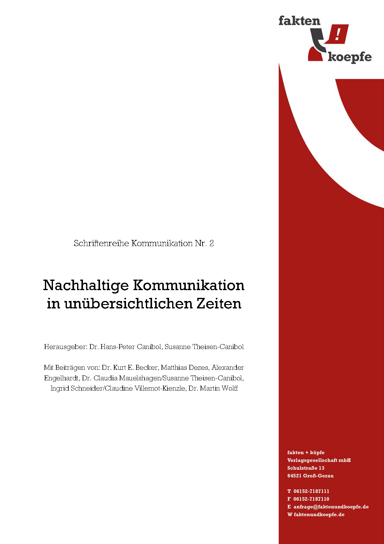 Cover zur Schriftenreihe Kommunikation Cover zur Schriftenreihe Kommunikation