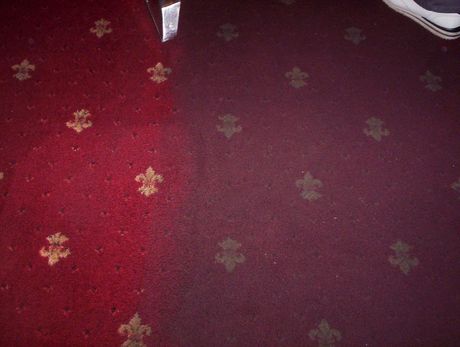 really greasy and alcohol damaged carpet