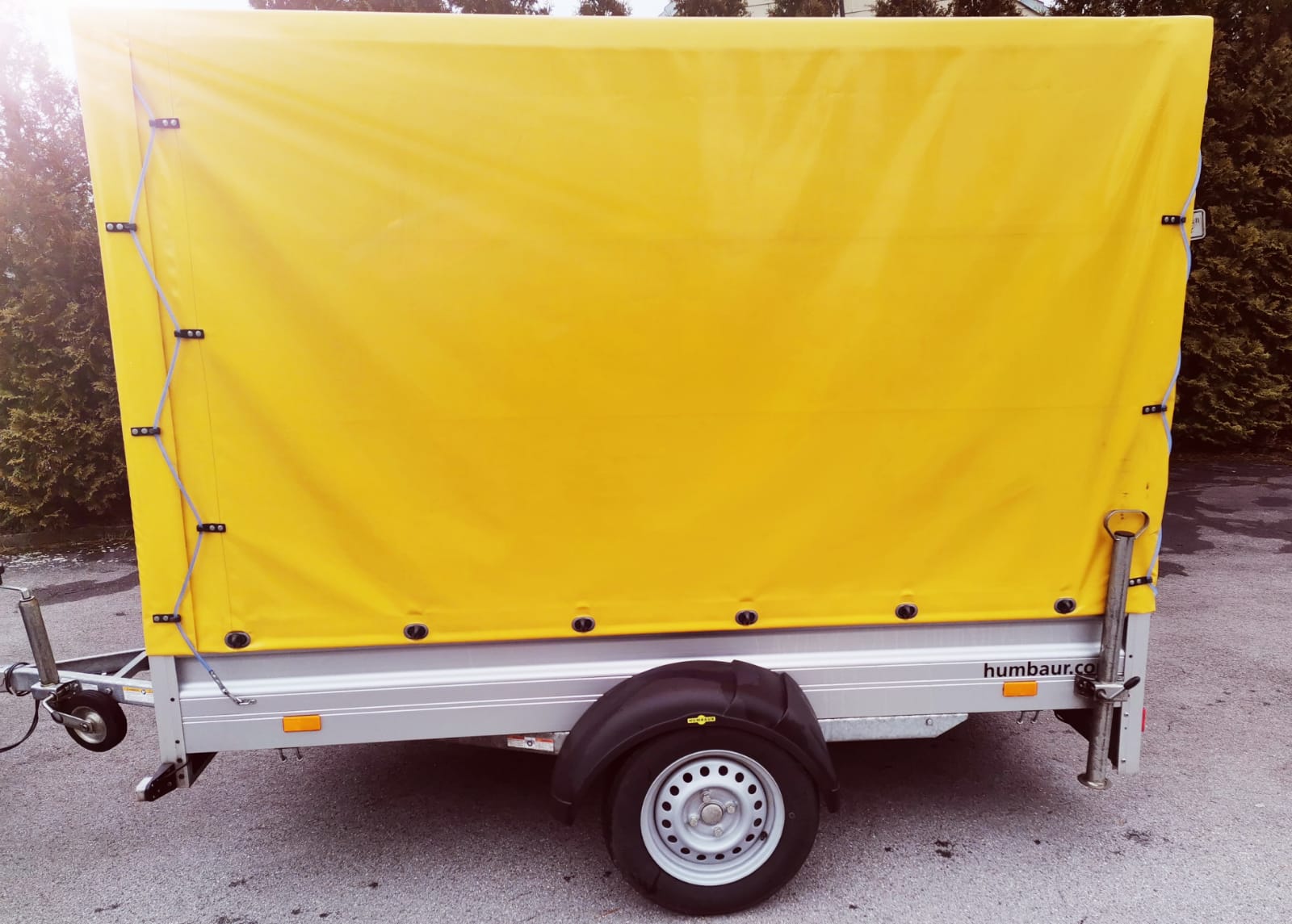 Anhänger Tieflader gebremst