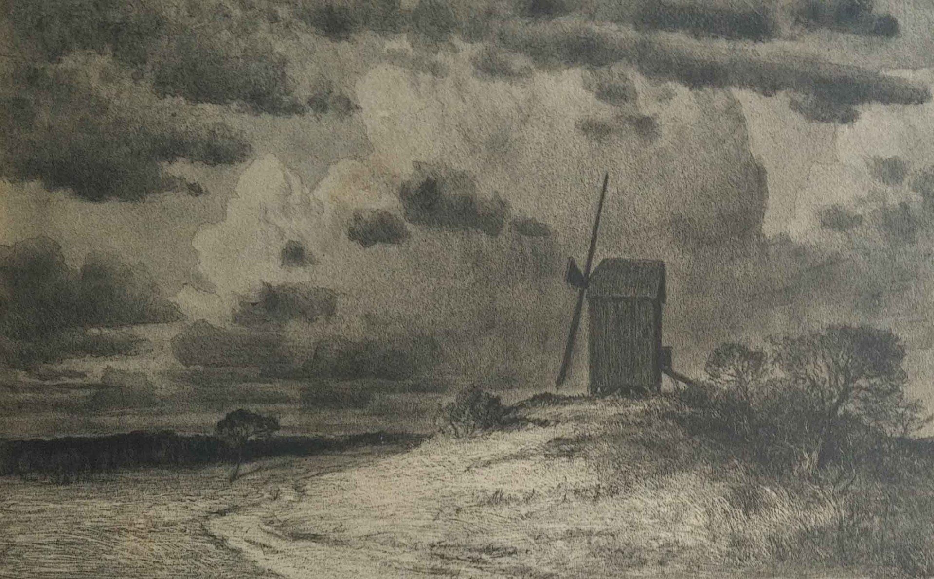 Hermann Koenemann Lithografie Bockmühle