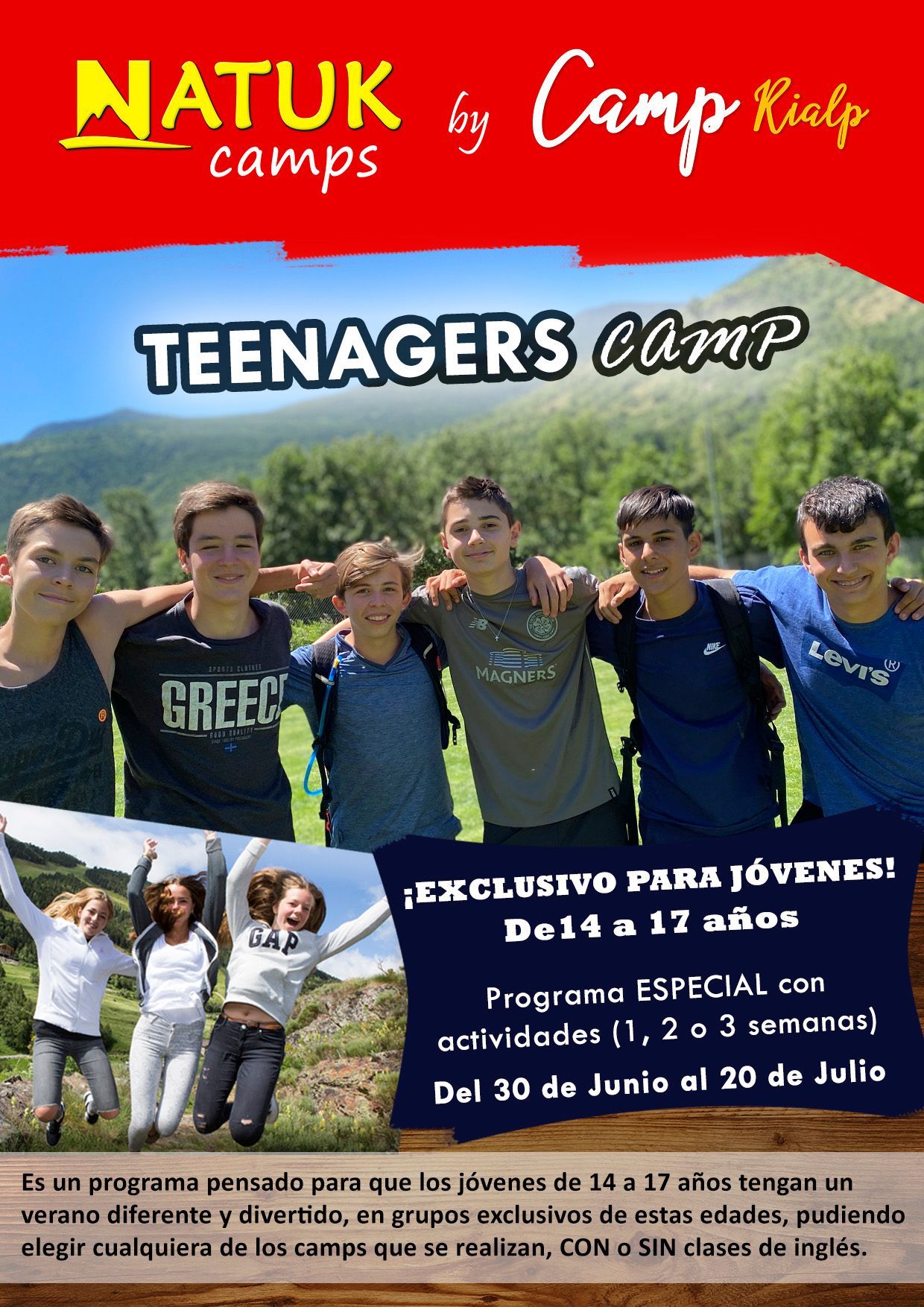 Catálogo Teenagers camp 2021