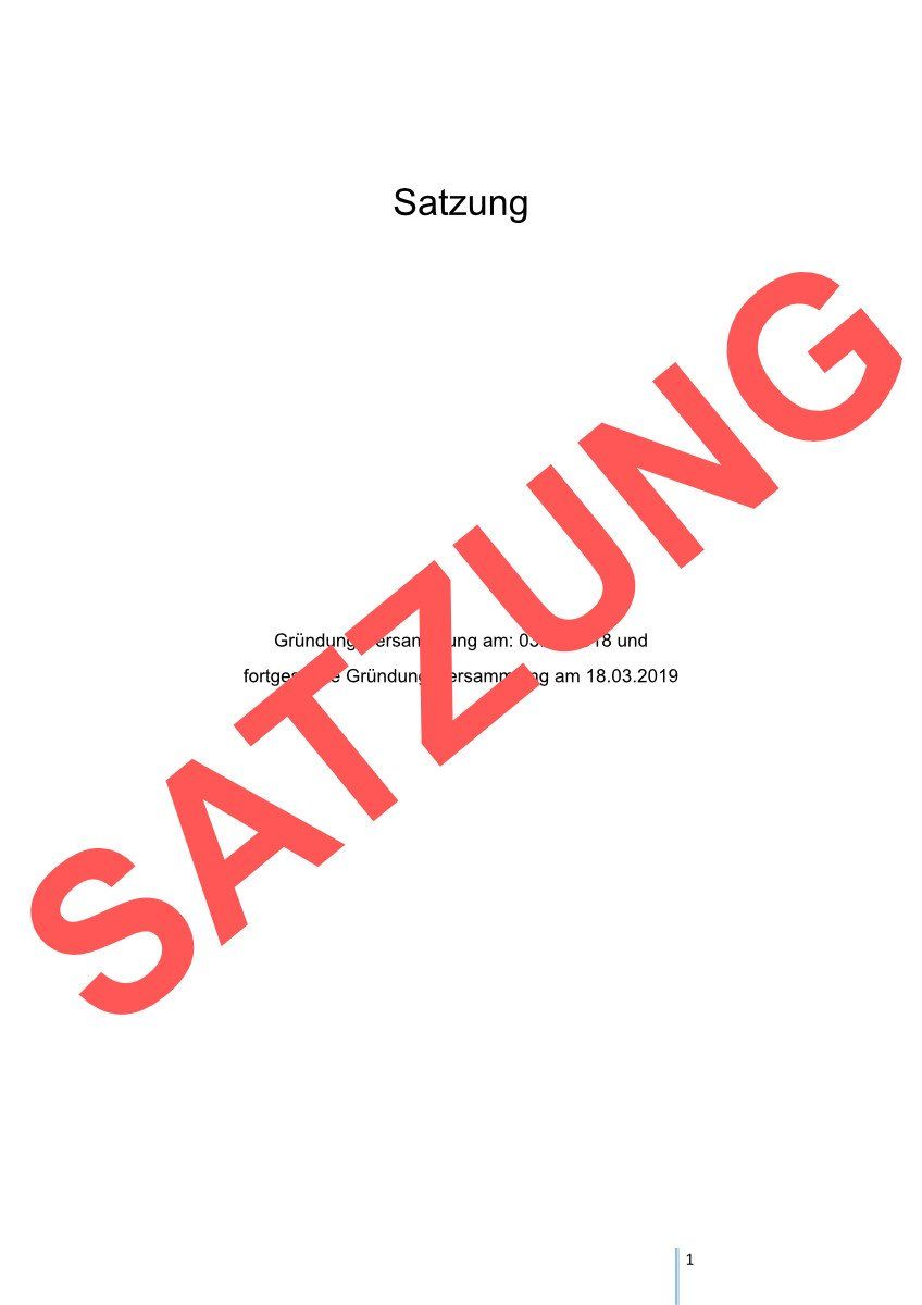 Satzung zum Download