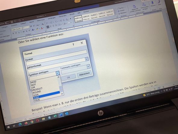 Formeln in Word-Tabellen