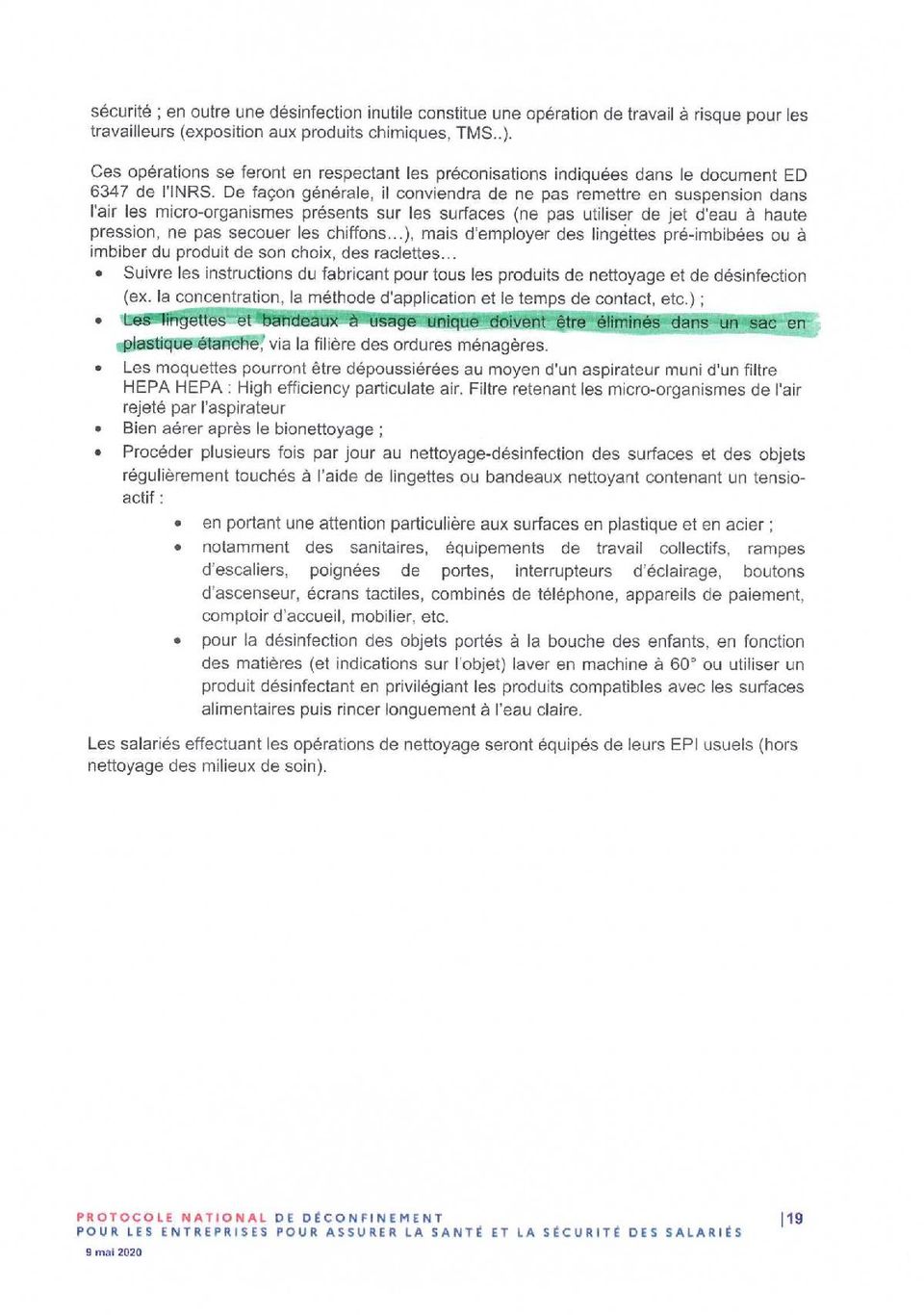 plastique-déconfinement-fiches-ministère-du travail-covid-19 p10