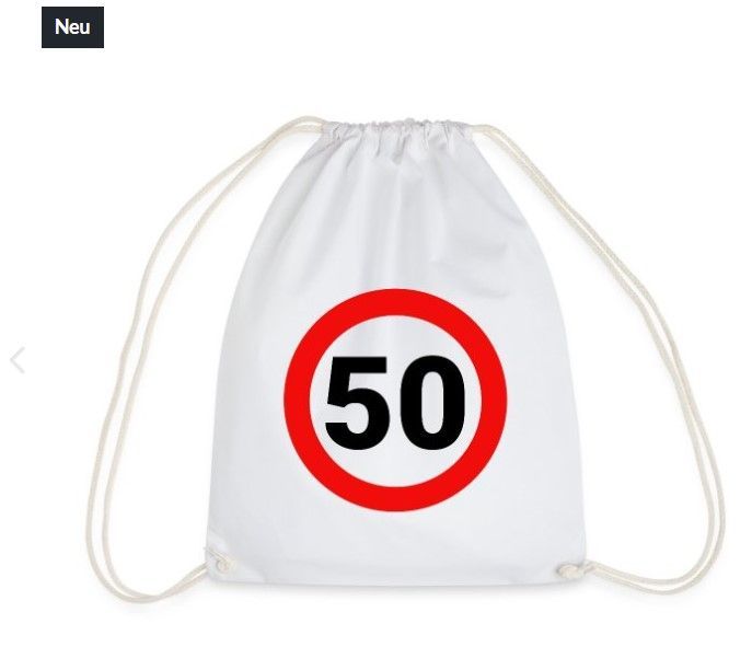 Turnbeutel 50. Geburtstag