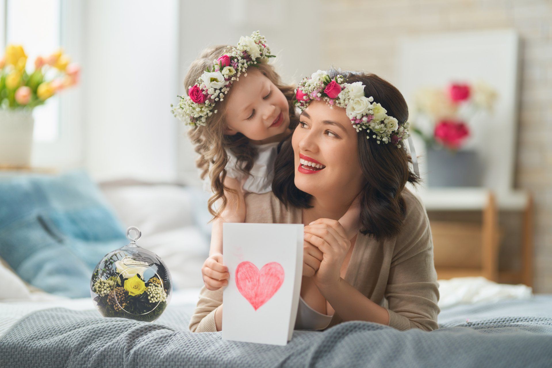 Rosen te Amo GTF-RMIRE-001 triple rote Rose Muttertagsgeschenk | Geschenk-für -Mama | echte-Rosen-im Glasvase