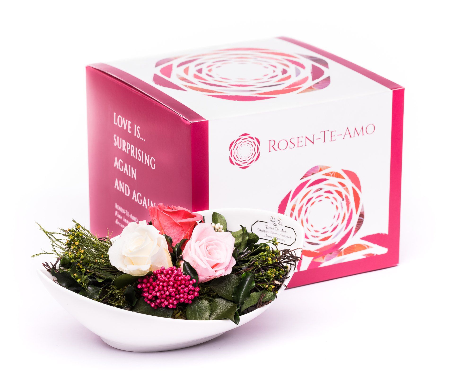 echte konservierte Rosenstrauß als Geschenkidee - Weihnacht