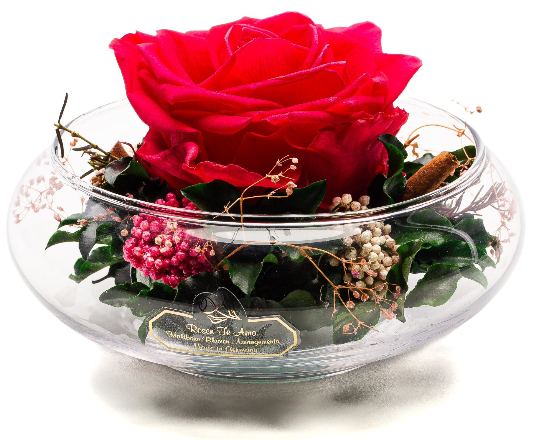 konservierte Rosen, infinity Blumenarrangement, Echte Rosen Pink