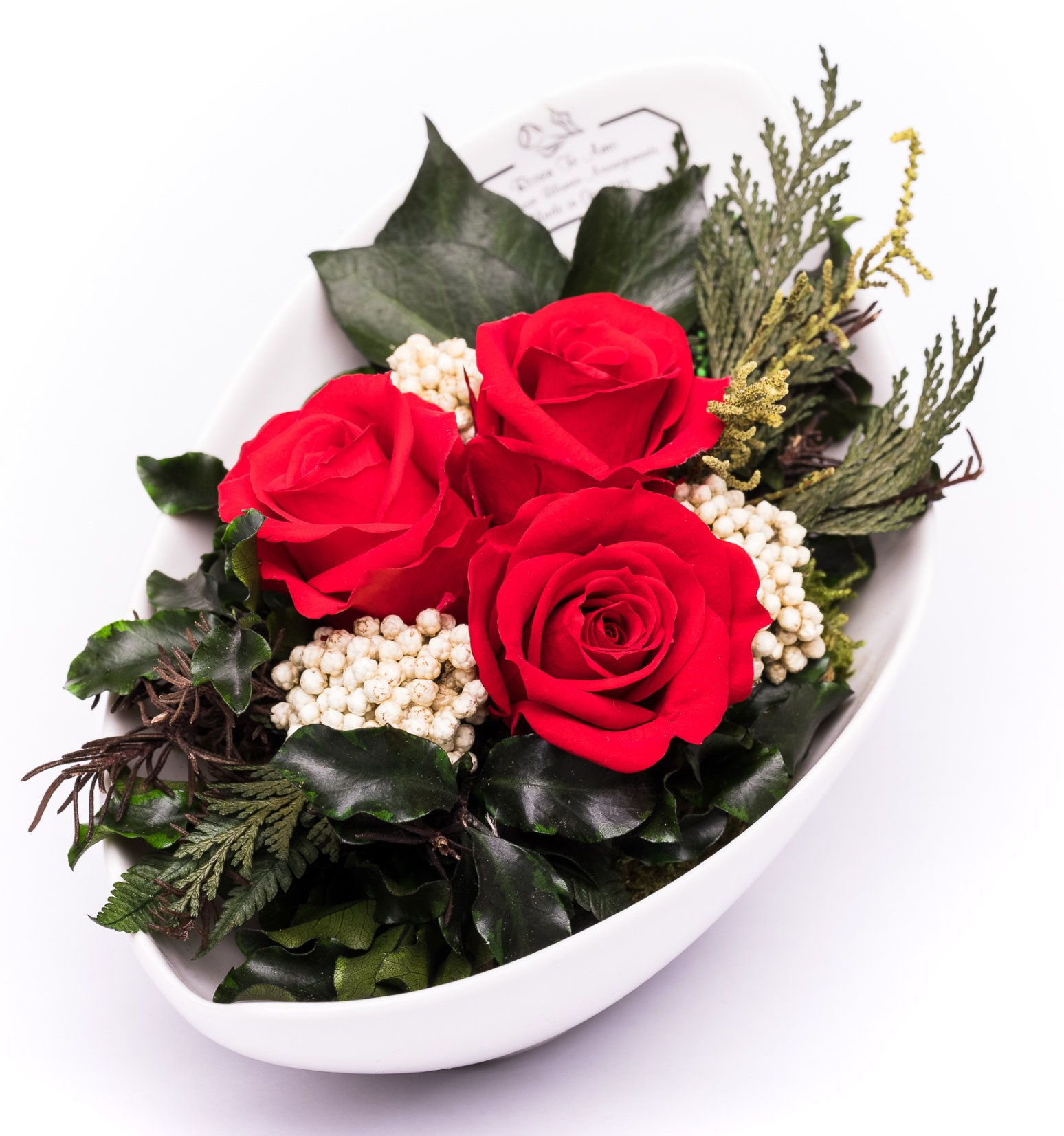 Rosen-te-amo CTF-RMIRE-S02 echte konservierte Rosenstrauß als Geschenkidee - Weihnacht